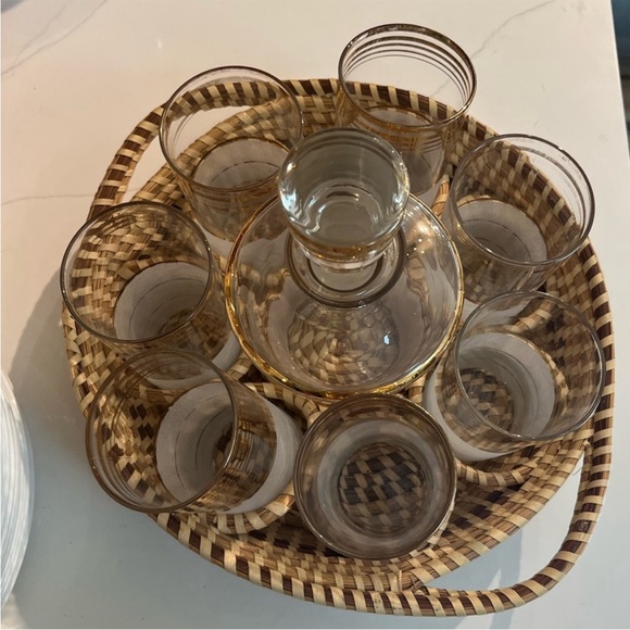 VINTAGE RATTAN DRINKWEAR TRAY - Picture 8 of 13